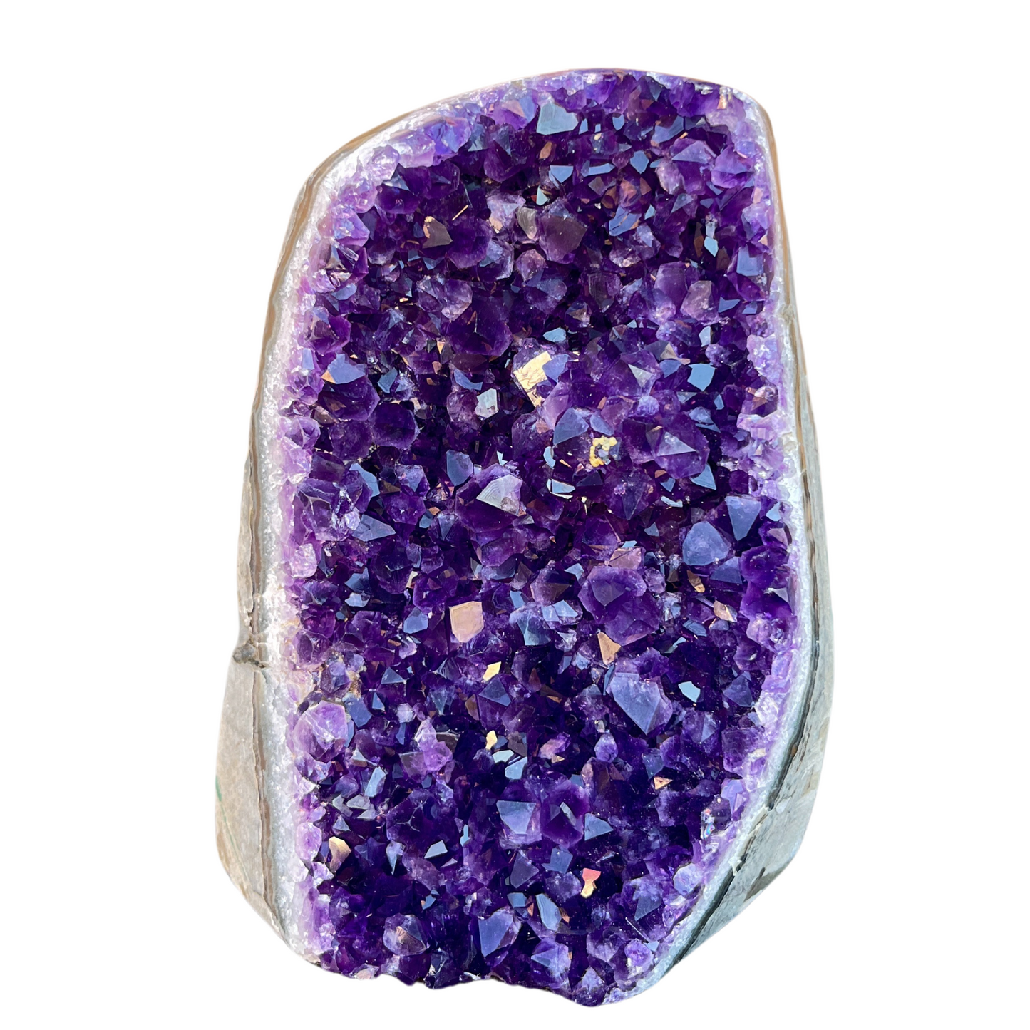 Amethyst Crystal Cluster With Polished Edge